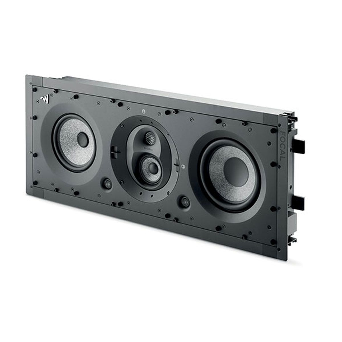 Focal 1000 IWLCR6 In-Wall Loudspeaker angled front view mounted horizontally