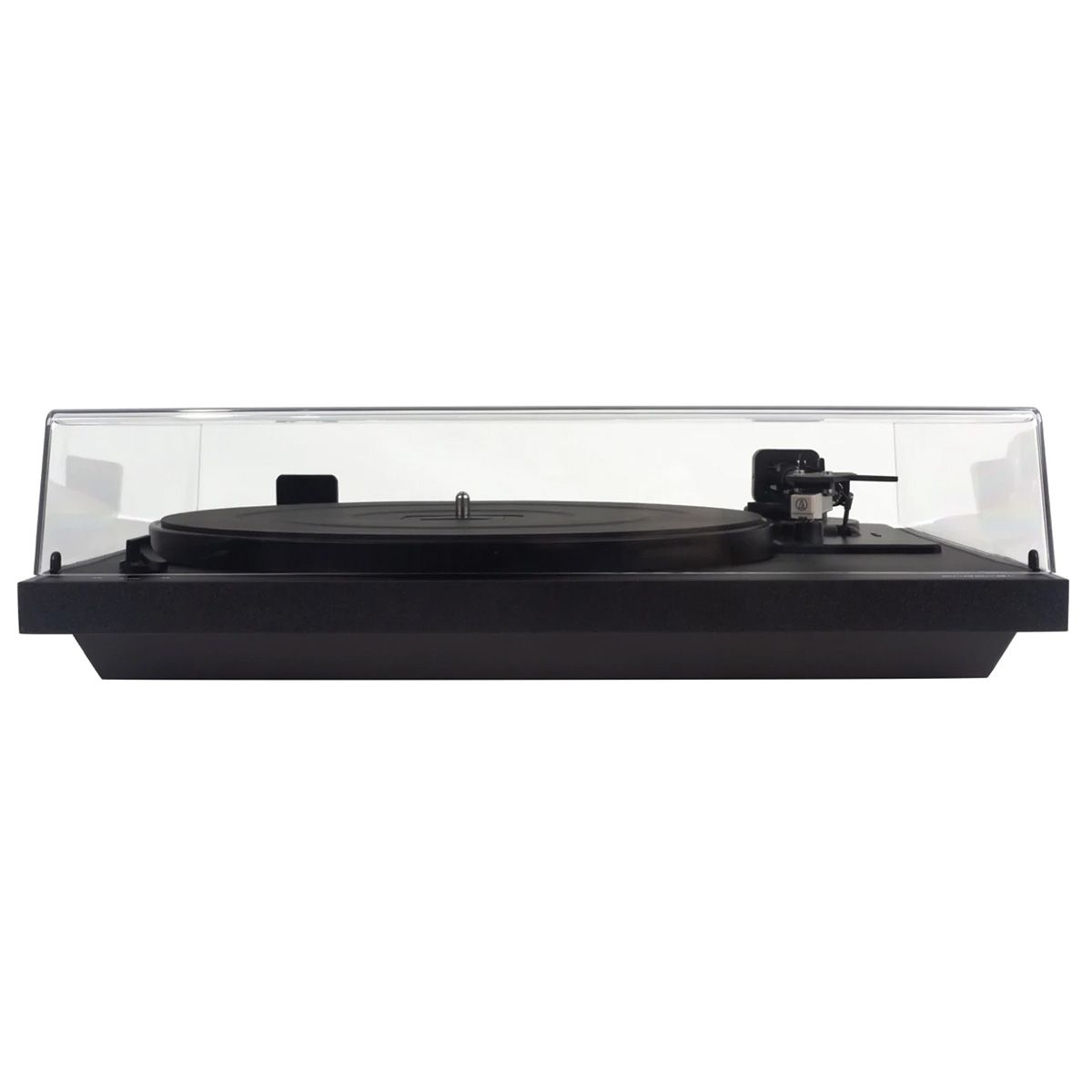 Andover Audio SpinDeck 2 Semi-Automatic Turntable - black with closed dustcover, front profile view