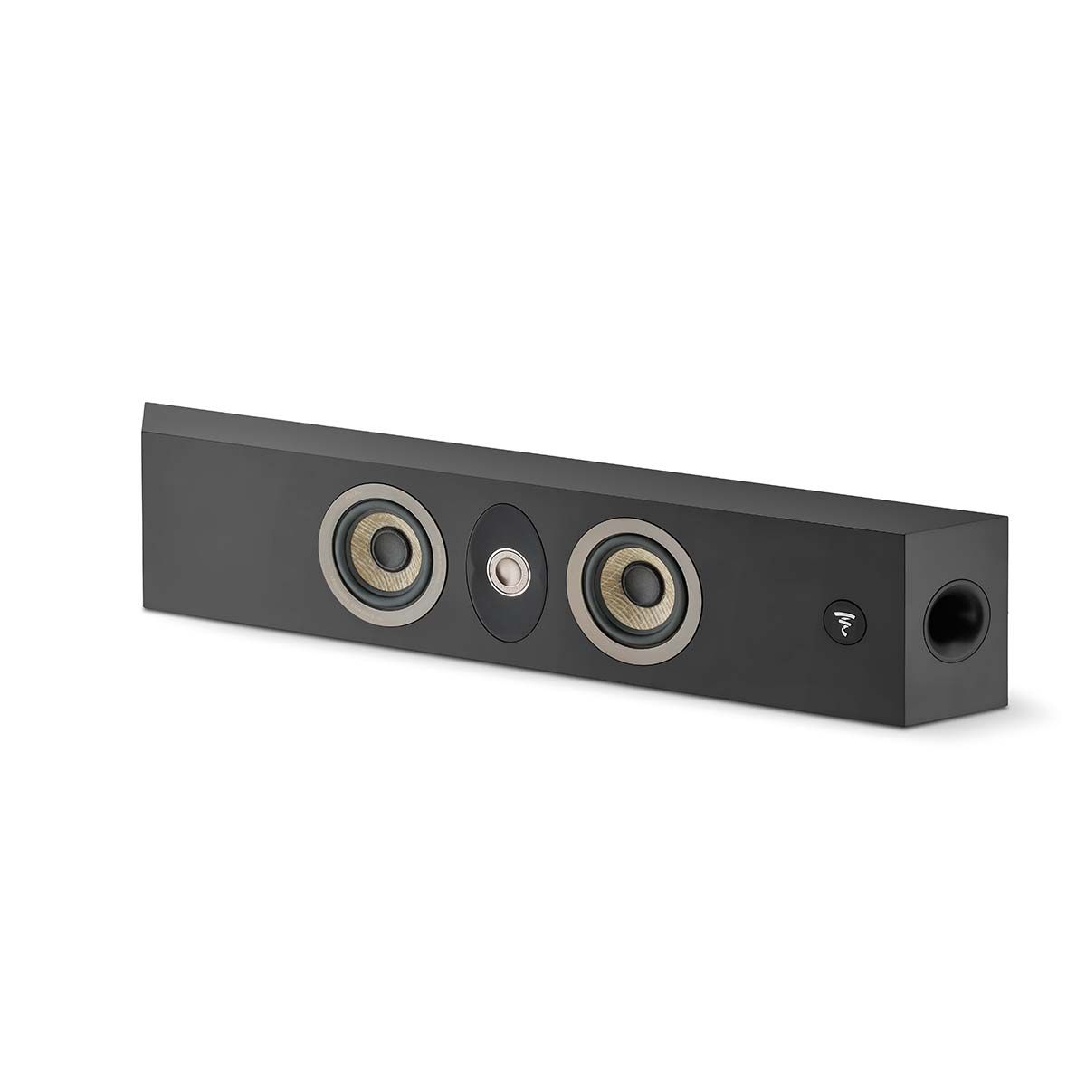 Focal On Wall 301 Speaker, Satin Black, horizontal front angle without grille