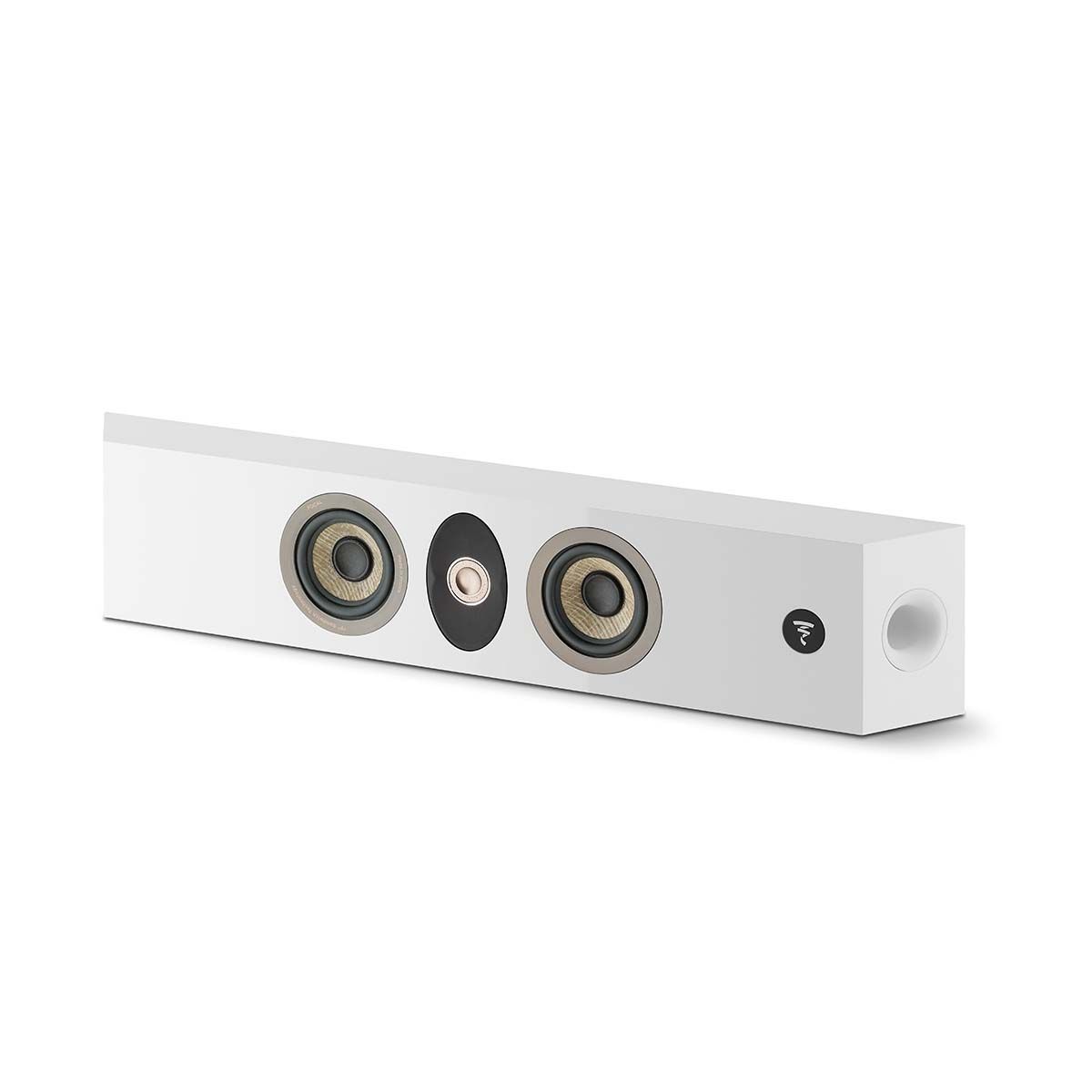 Focal On Wall 301 Speaker, Gloss White, horizontal front angle without grille