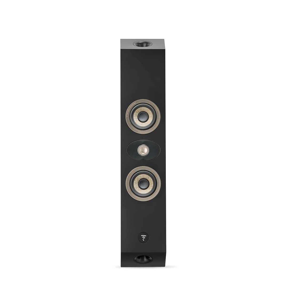 Focal On Wall 301 Speaker, Satin Black, vertical front view without grille