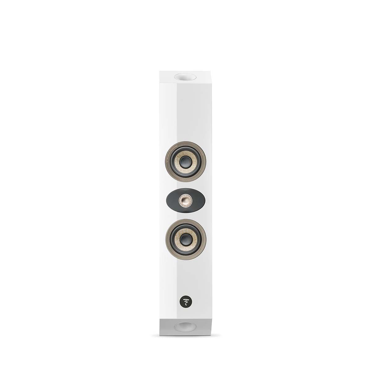 Focal On Wall 301 Speaker, Gloss White, vertical front view without grille