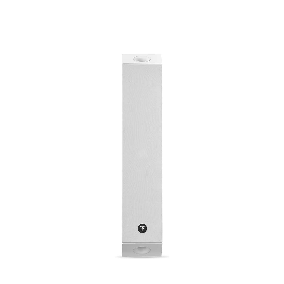 Focal On Wall 301 Speaker, Gloss White, vertical front view with grille