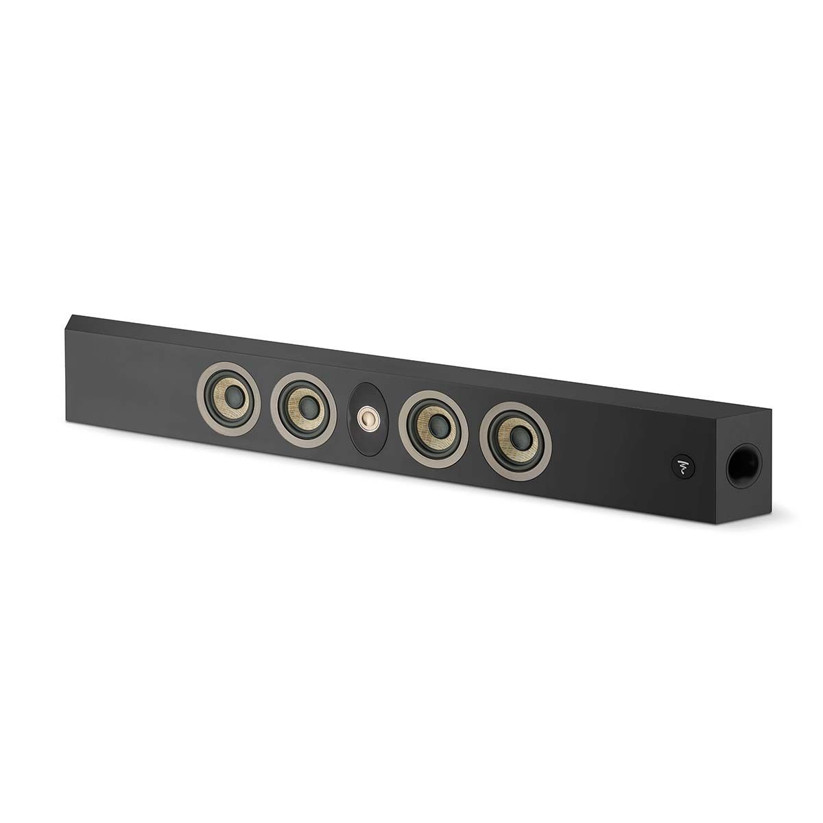 Focal On Wall 302 Speaker, Satin Black, horizontal front angle without grille