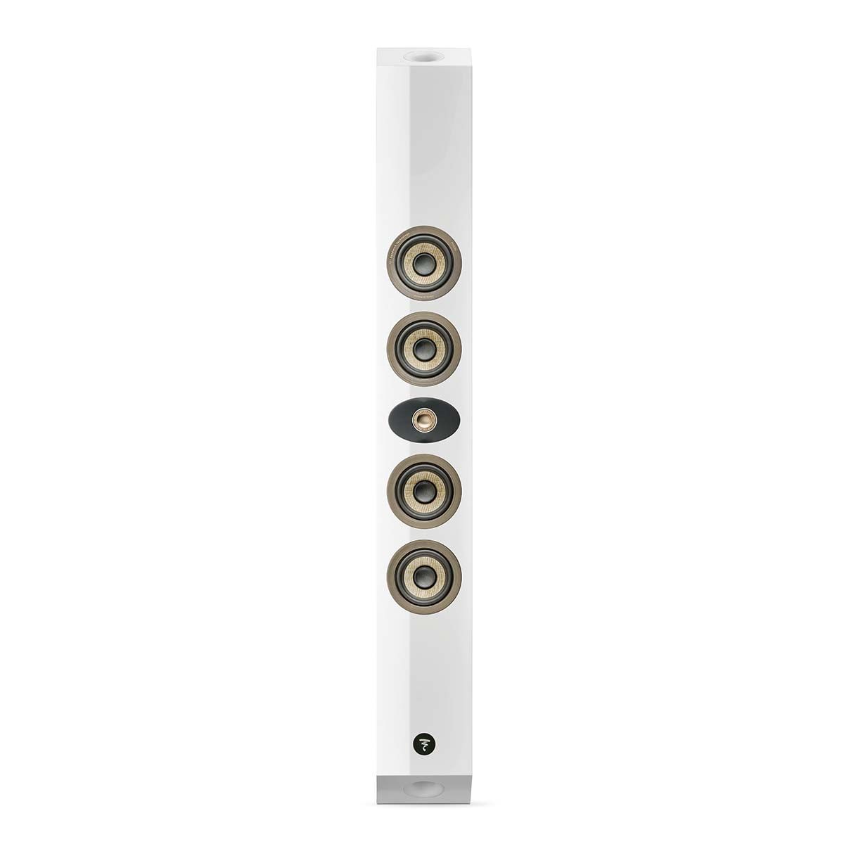 Focal On Wall 302 Speaker, Gloss White, vertical front view without grille