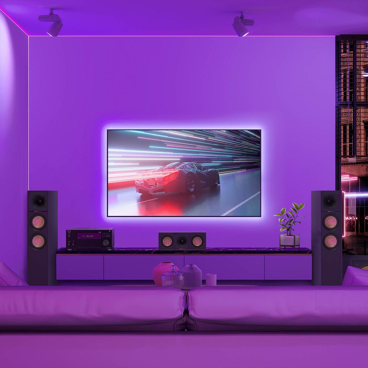 Onkyo TX-RZ70 Home Theater Receiver, cinematic view