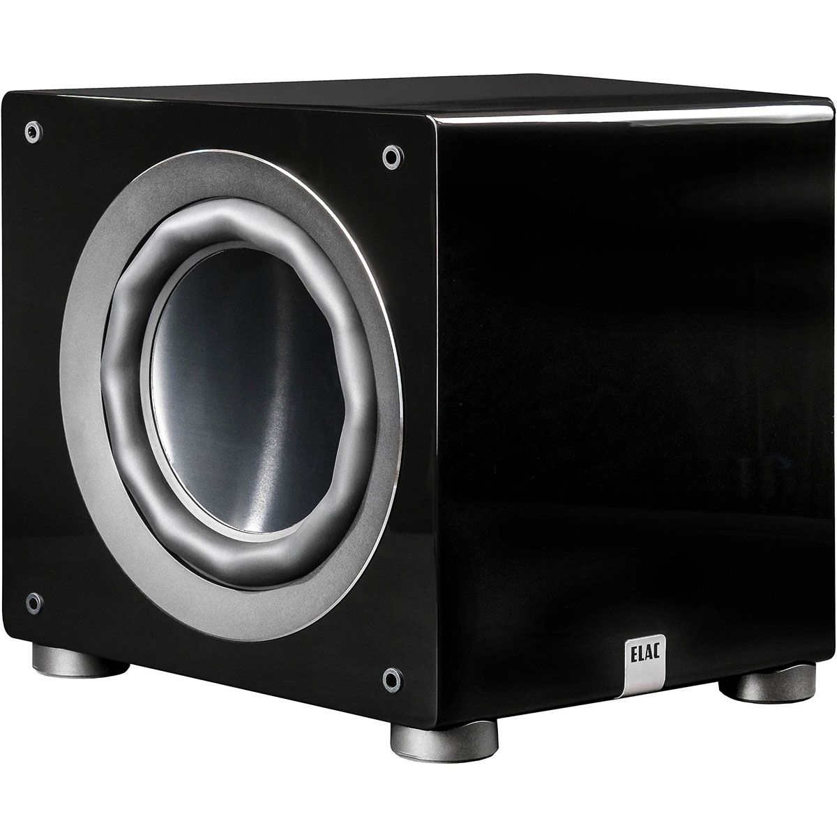 ELAC DS1000 Right Front Uncovered View in Gloss Black