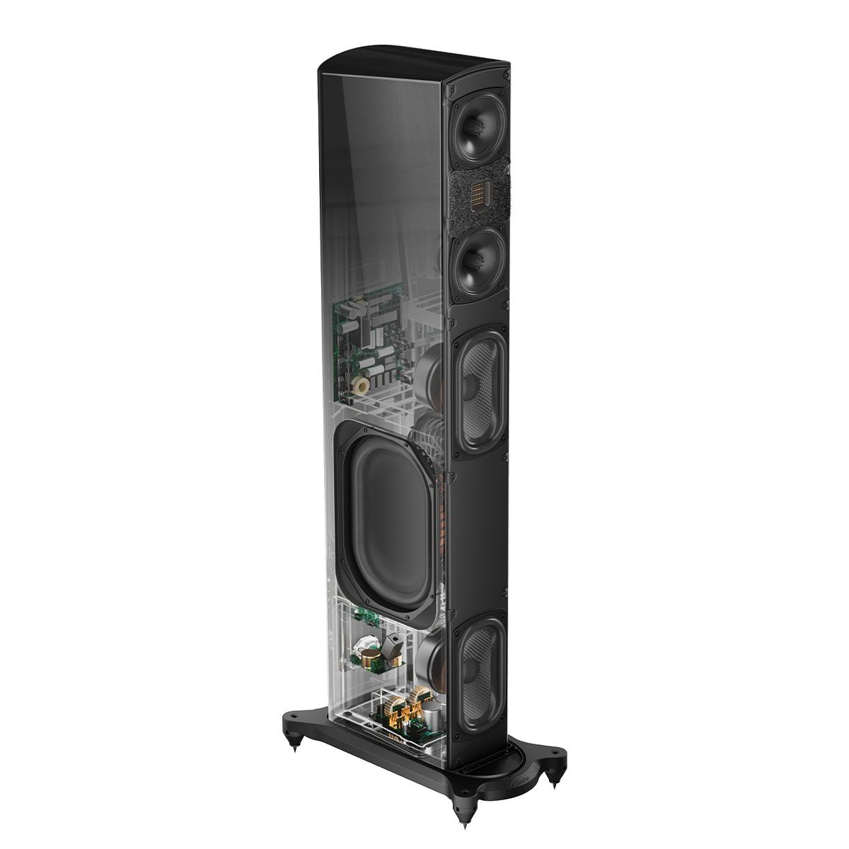 GoldenEar T66 Floorstanding Loudspeaker - Gloss Black - Each Xray view