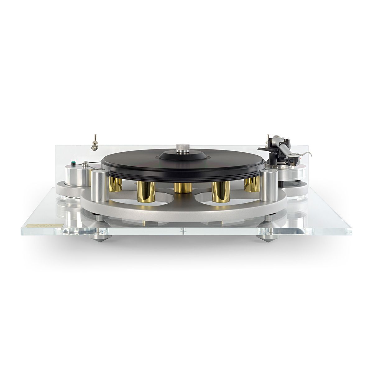 Michell Gyrodec Turntable in silver - side view