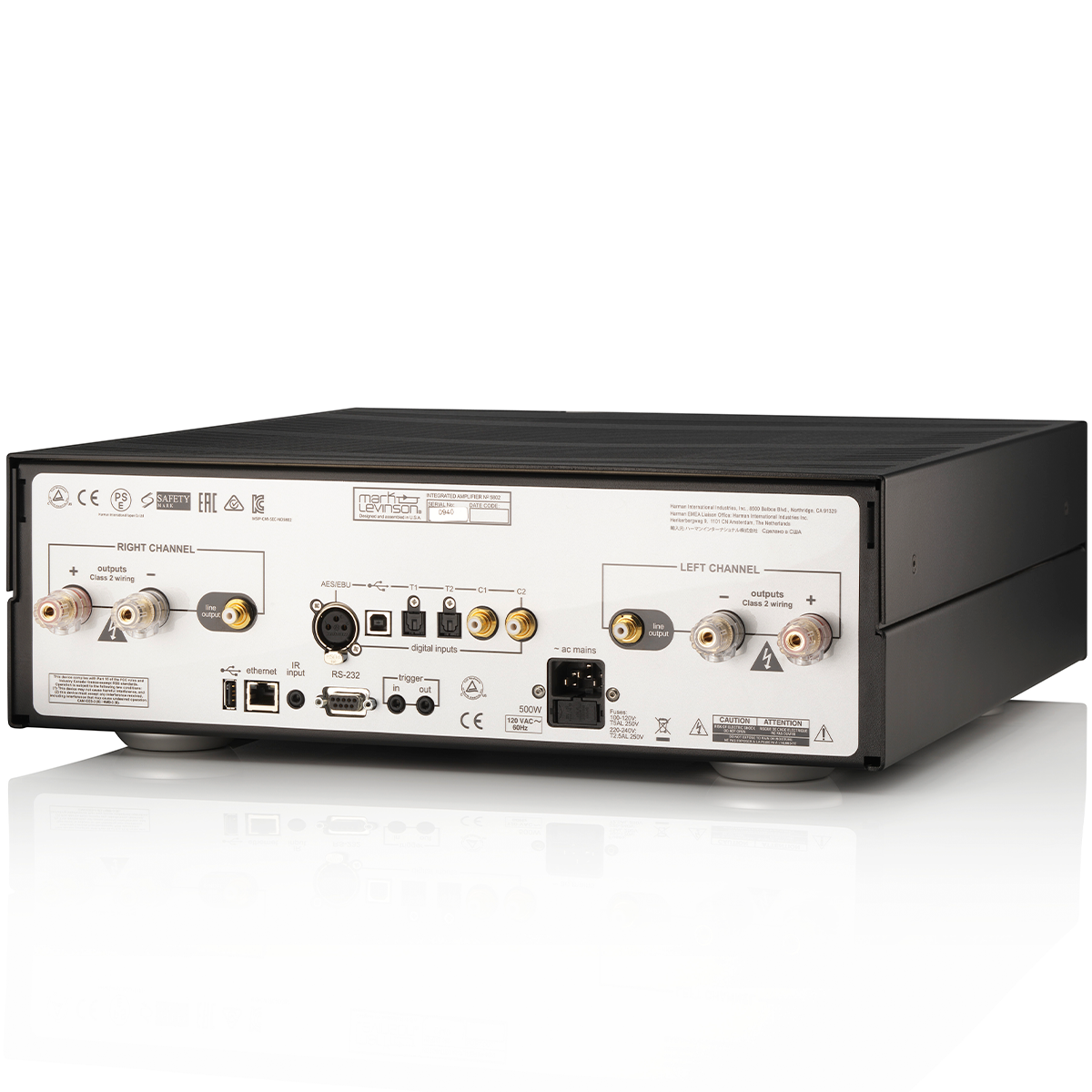 Back view Mark Levinson No. 5802 Integrated Amplifier