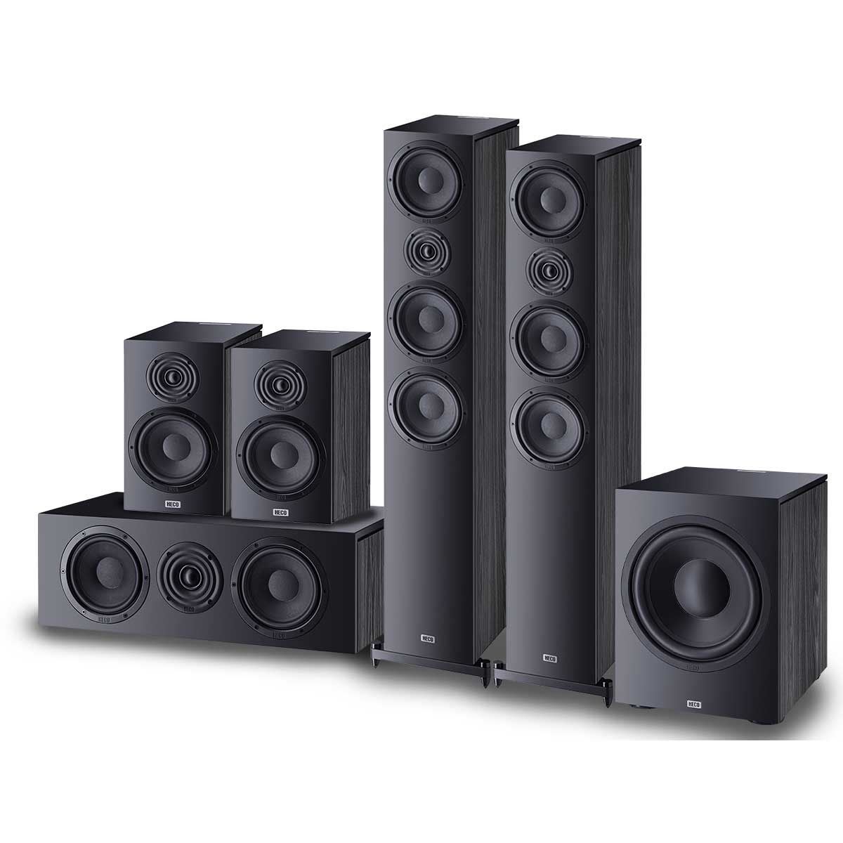 Heco Home Theater Package w/ Aurora 700, Sub 30A, Center 30, Aurora 300
