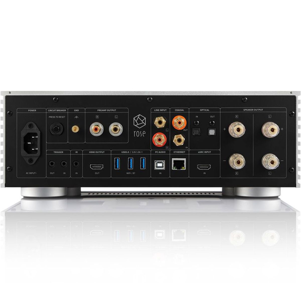 HiFi Rose 520 All-In-One Network Streamer Rear View
