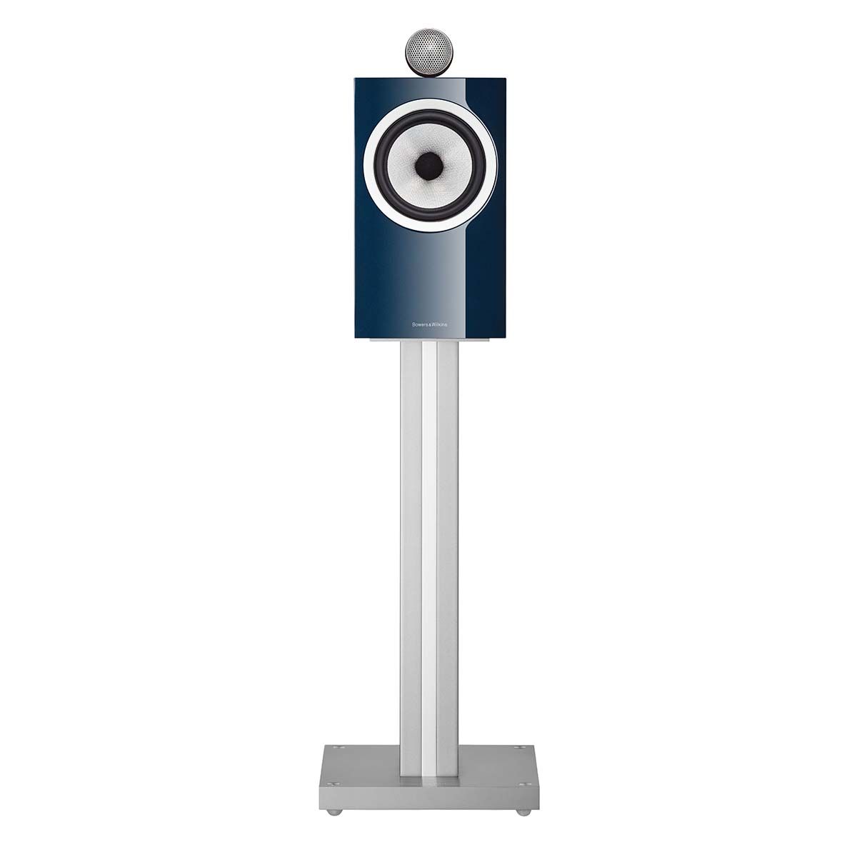 Bowers & Wilkins 705 Signature Speakers, Midnight Blue Metallic, front view without grille