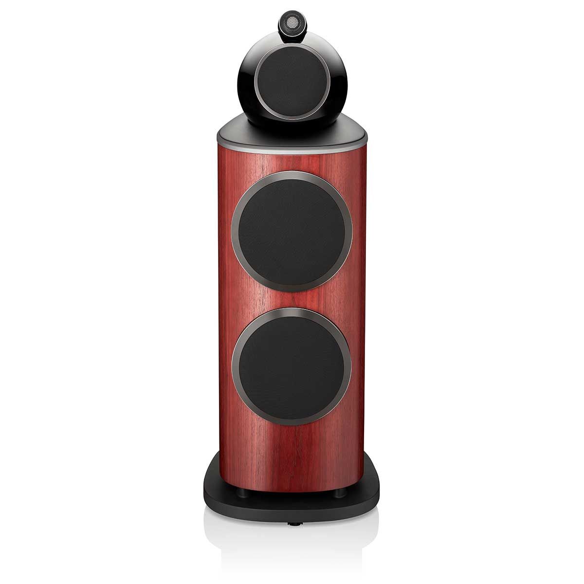 Bowers & Wilkins 801 D4 Floorstanding Speaker, Rosenut, front view with grille