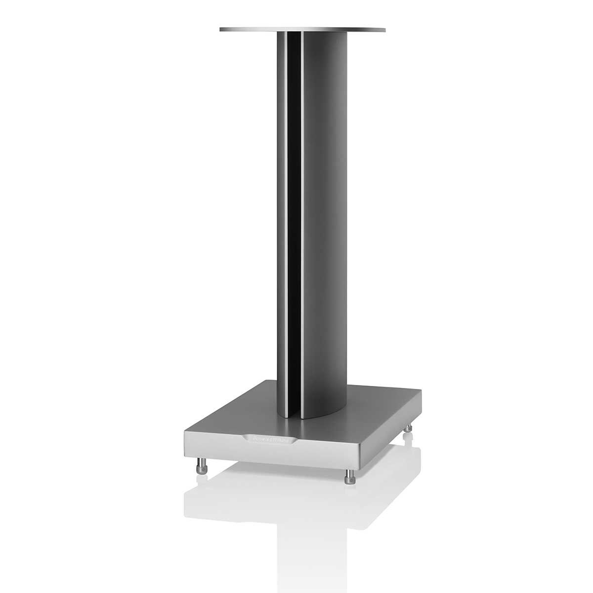 Bowers & Wilkins FS-805 D4 Bookshelf Speaker Stand, Silver, front angle