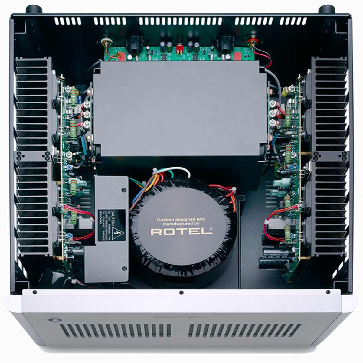 Inside view Rotel RB-1590 Stereo Class A/B Power Amplifier - Black