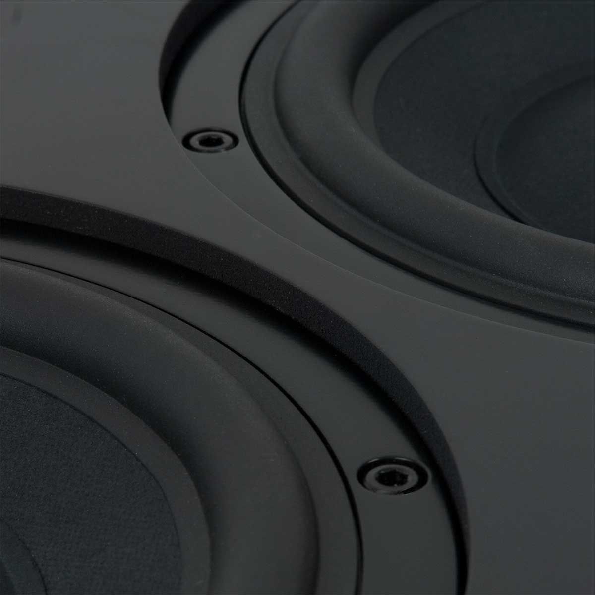 Bowers & Wilkins ISW-4 In-Wall Subwoofer, detailed view of drivers