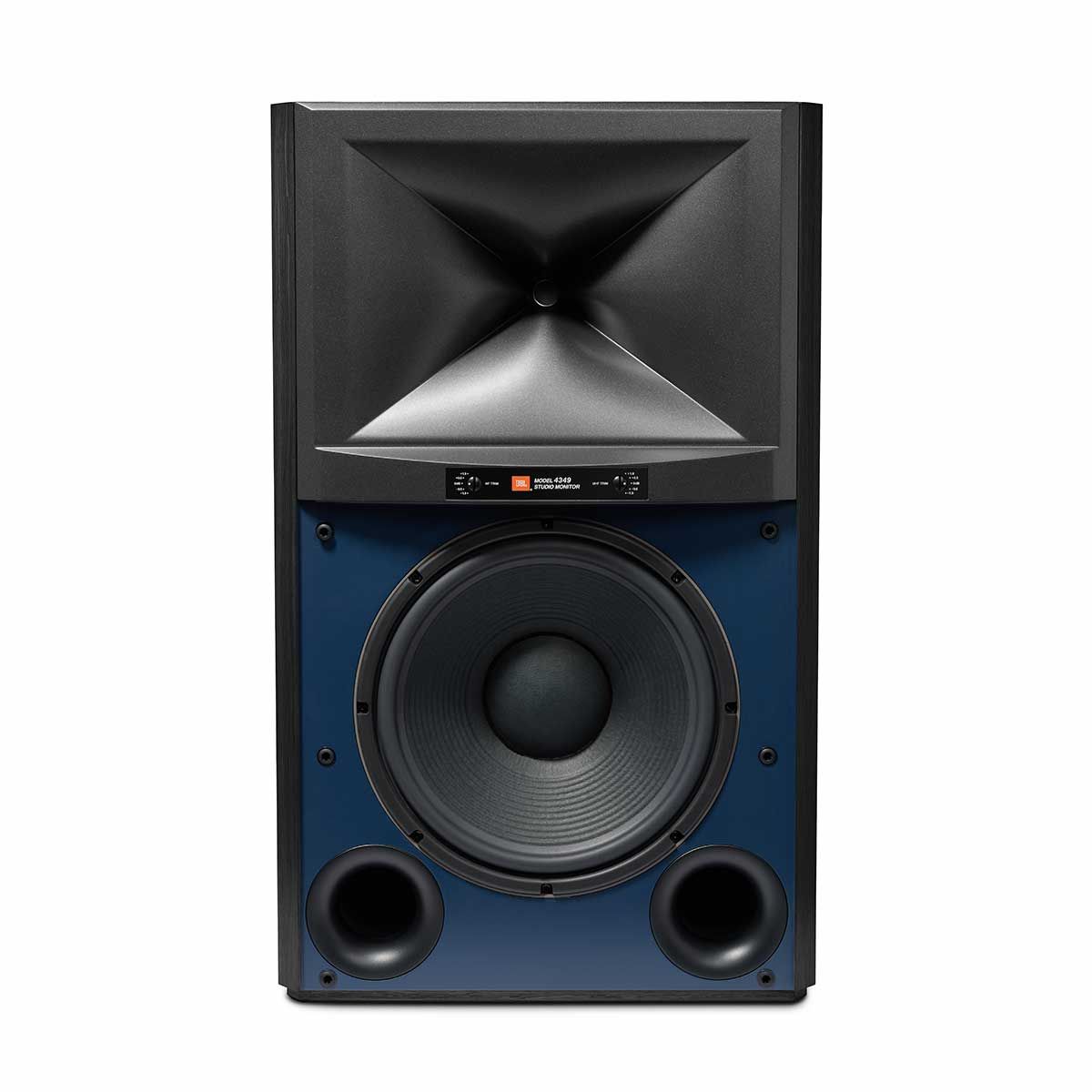 JBL Synthesis 4349 2-Way Studio Monitor, Black, front view without grille