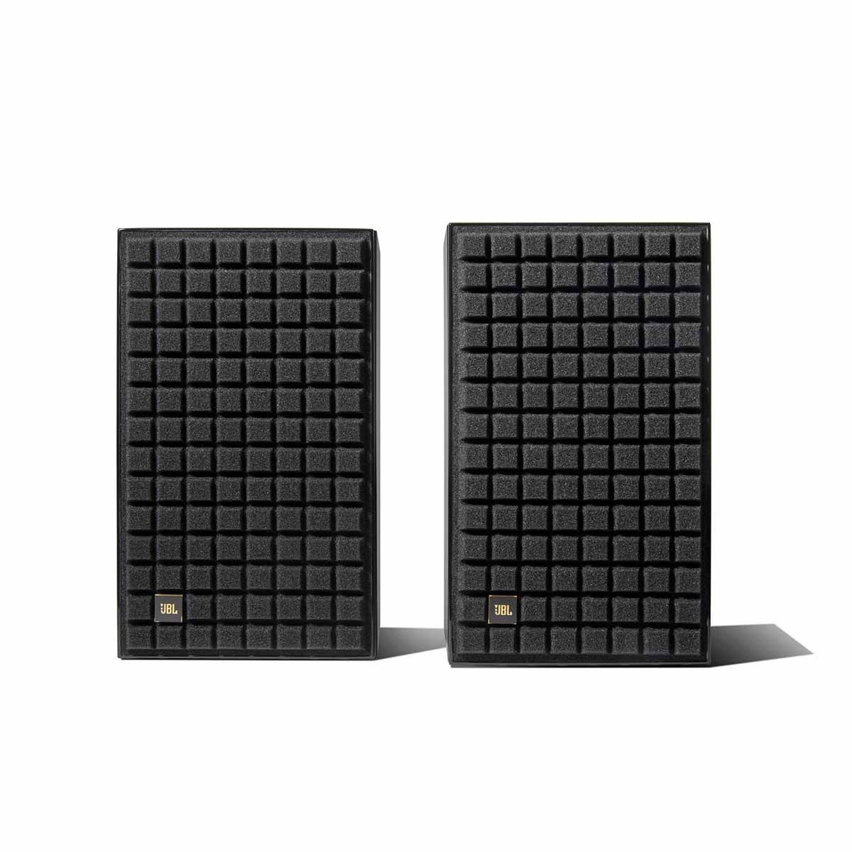 JBL L52 Classic Loudspeaker - Limited Edition Gloss Black - Pair front view of pair with grilles