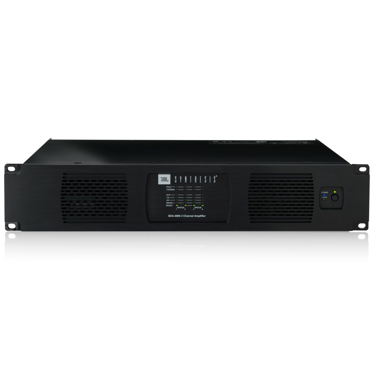 JBL Synthesis SDA 4600 4-Channel Power Amplifier, Black, front view
