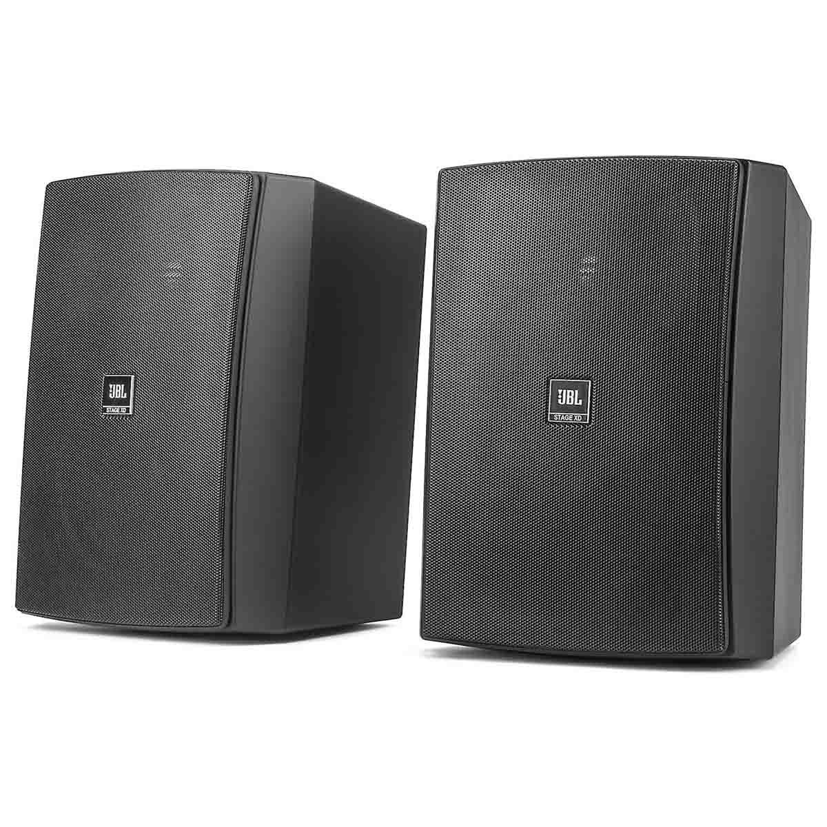 JBL Stage XD-6 6.5" IP67 Rated Outdoor Speakers - Black - Pair - front view of pair