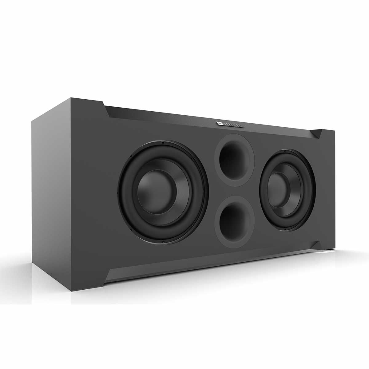 JBL Synthesis SSW-1 Dual Subwoofer, Black, horizontal front right angle