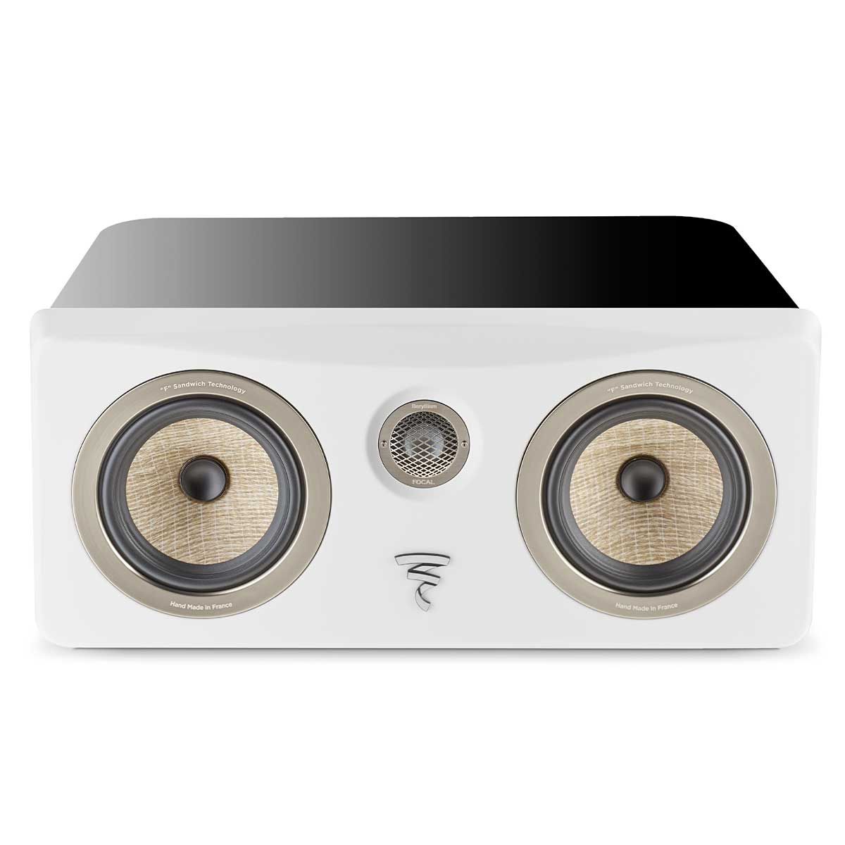 Focal Kanta Center Speaker, Gloss Black/Gloss White, front without grille