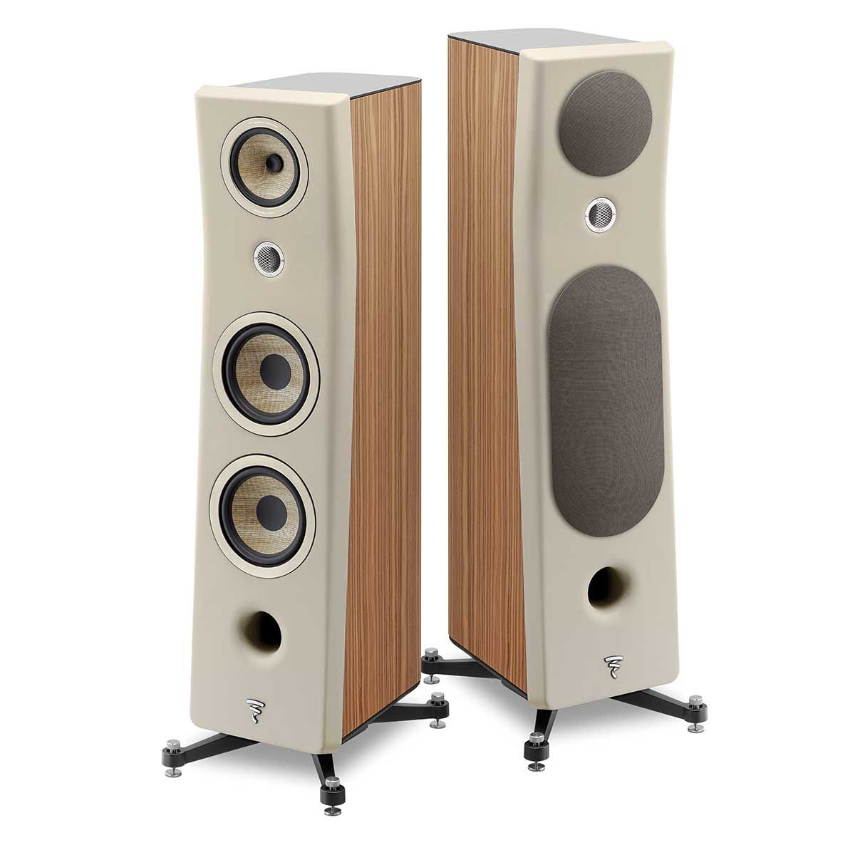Focal Kanta No 3 Floorstanding Speakers, Walnut/Ivory, set of two