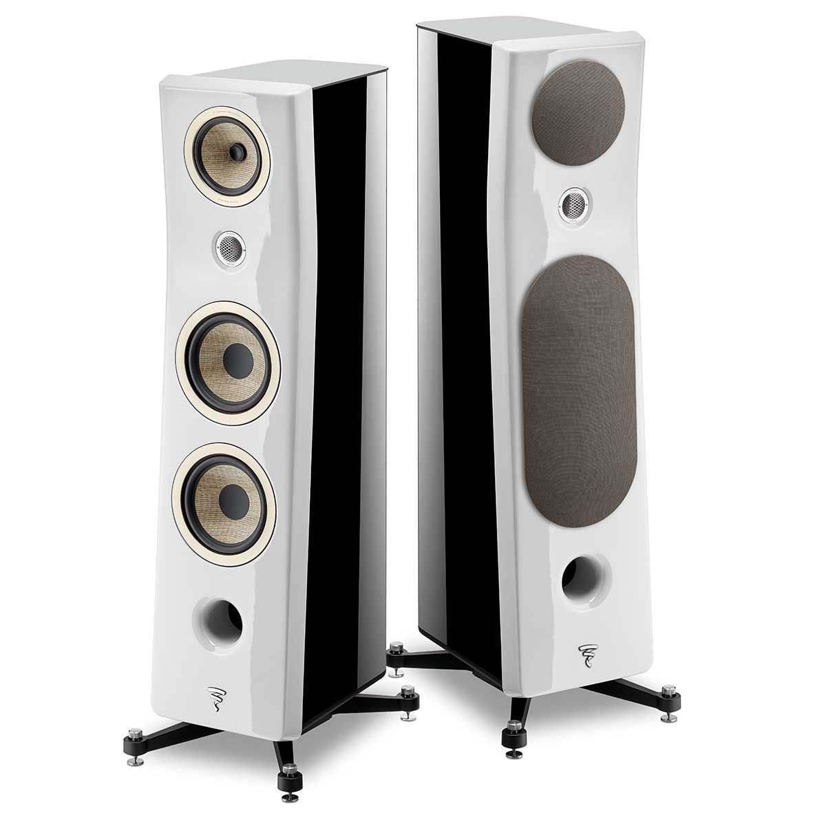 Focal Kanta No 3 Floorstanding Speakers, Gloss Black/Gloss White, set of two
