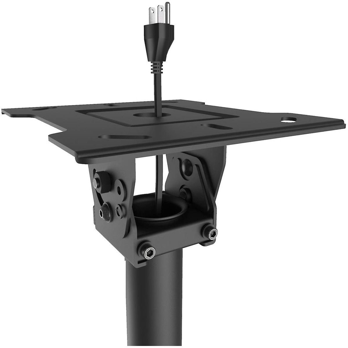 Kanto CM600 Full Motion Ceiling Mount - close-up of cable channel at ceiling plate