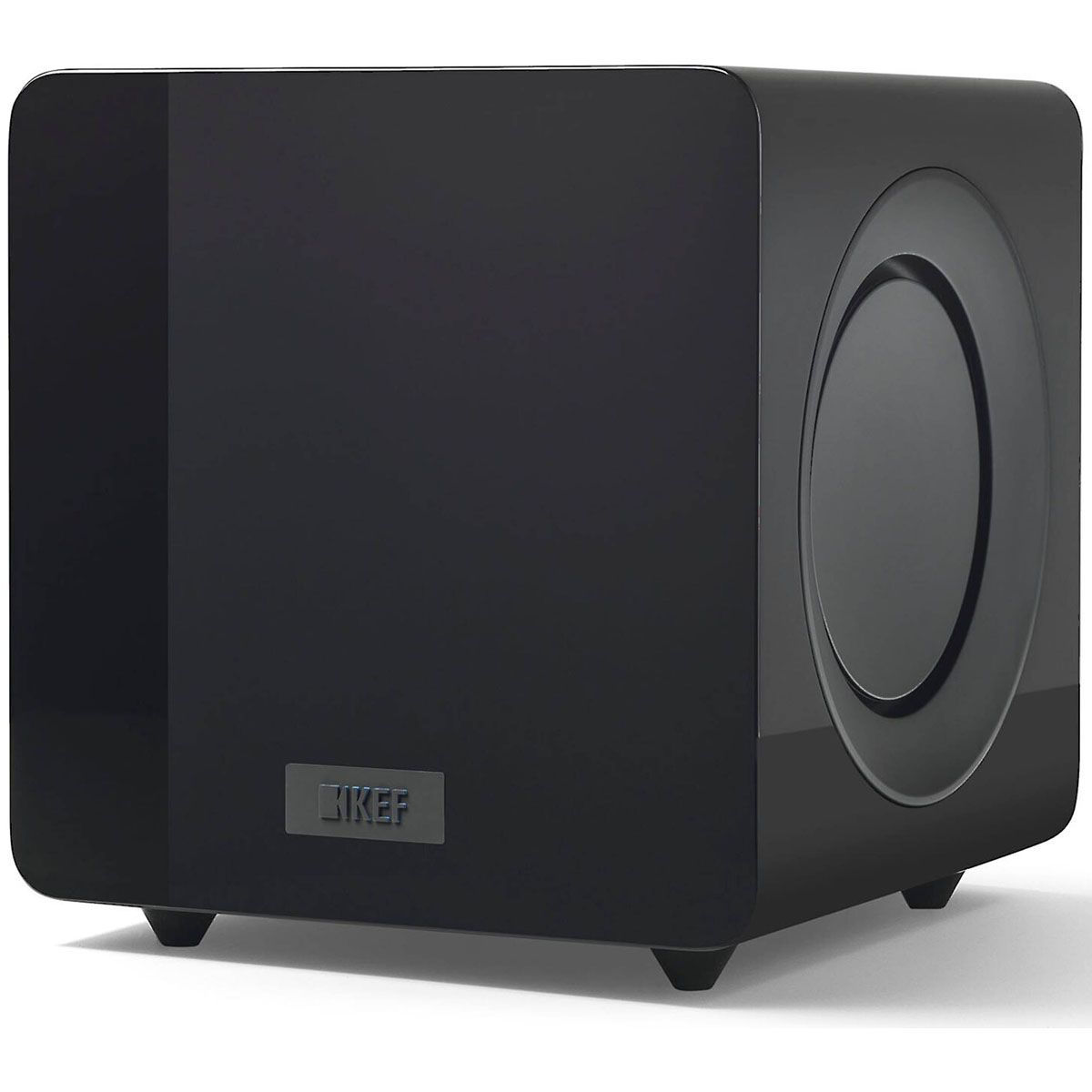 KEF KF92 1000W Dual 9 Inch Force Canceling with iBX - Gloss Black - Each - angled front view
