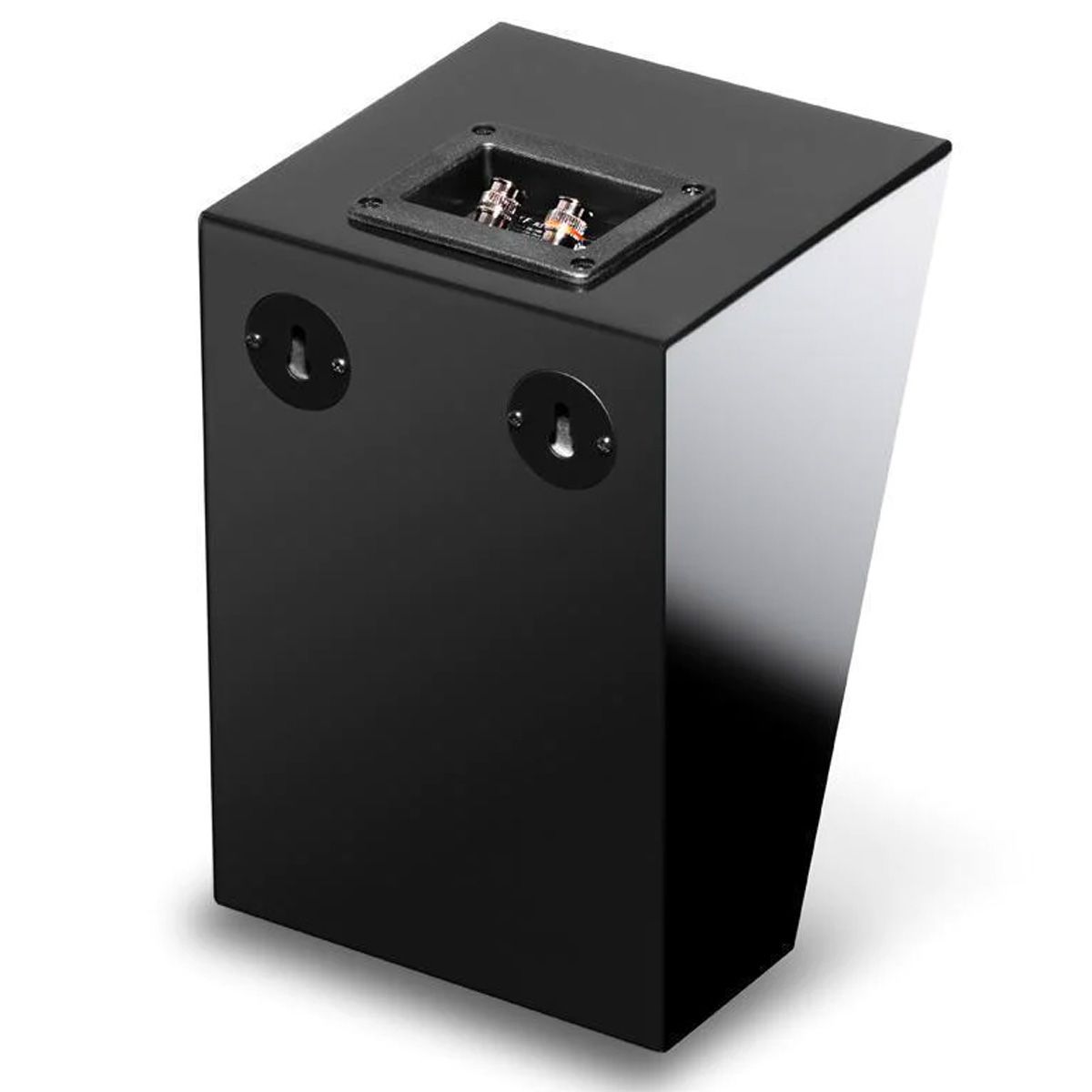 KEF R8a Dolby Atmos Module Surround Speakers - Black - angled rear view