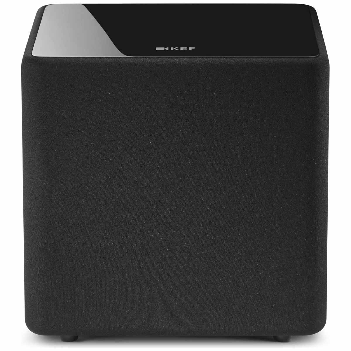 KEF KUBE8b 8-inch Bass Driver Active Subwoofer - Gloss Black - Each - front view