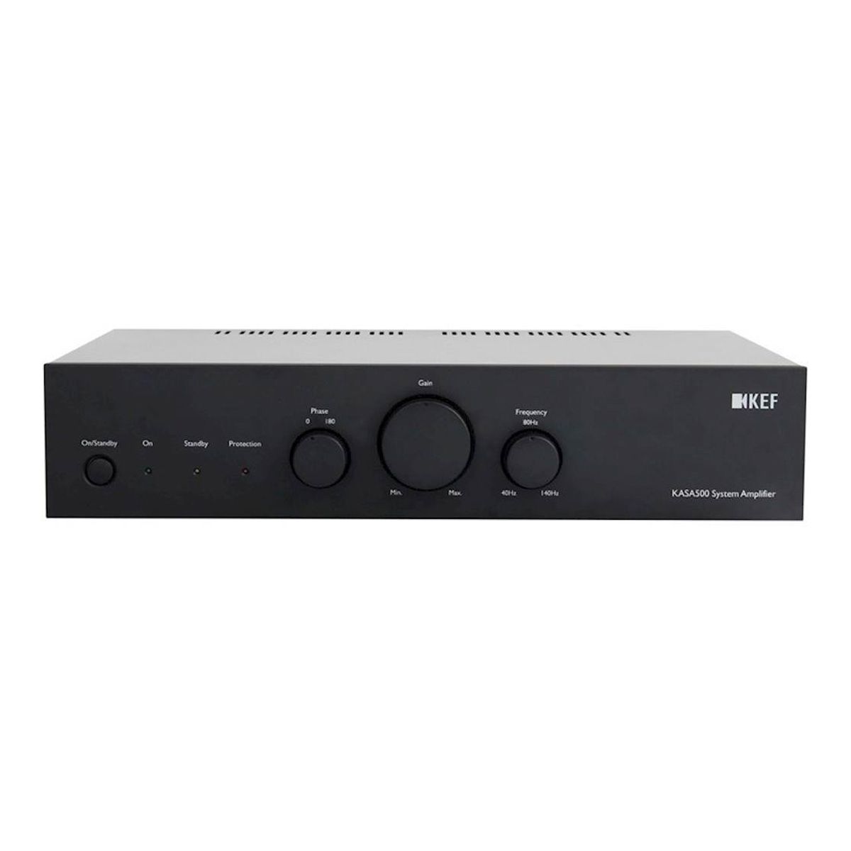 KEF KASA500 DSP Controlled 250W x 2 Systems Amp - Gray 2U Rack Ears Included - Each - front view