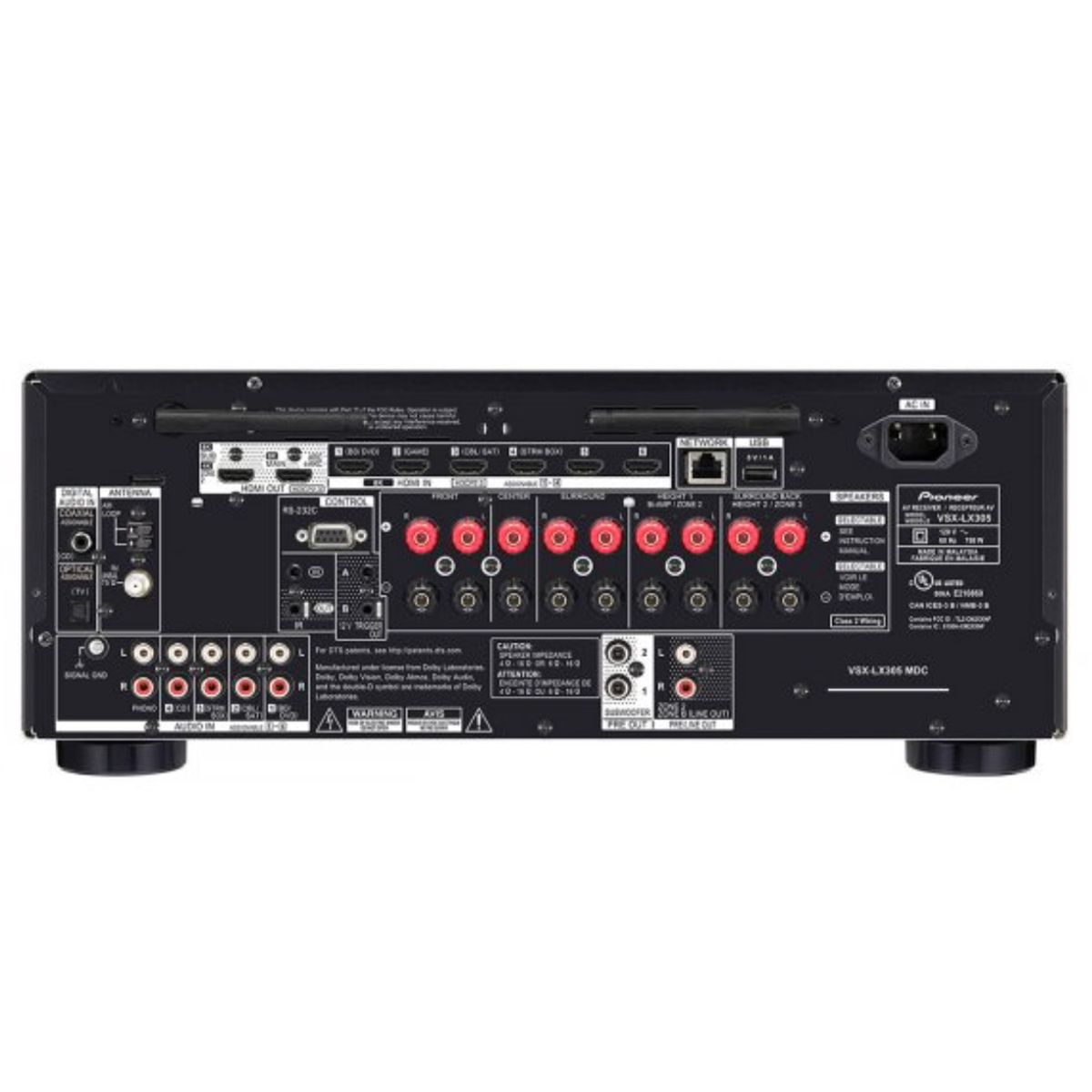Pioneer VSXLX305 Elite 9.2-Channel Black Network AV Receiver