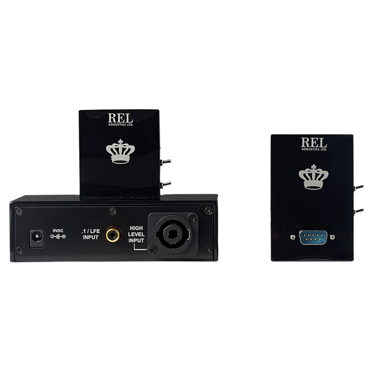 REL Acoustics Arrow Wireless Transmitter / Receiver - rear view of transmitter and receiver