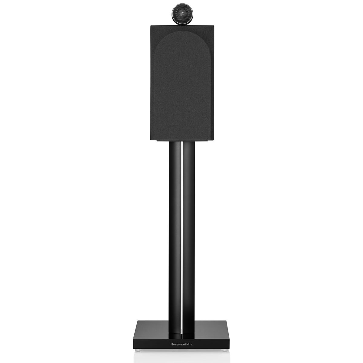 Bowers & Wilkins 705 S3 2-Way Stand Mount Bookshelf Loudspeakers - on stand with grille