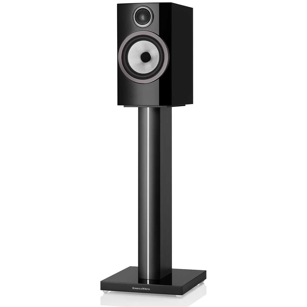 Bowers & Wilkins 706 S3 2-Way Stand Mount Bookshelf Loudspeakers - Pair - angle on stand