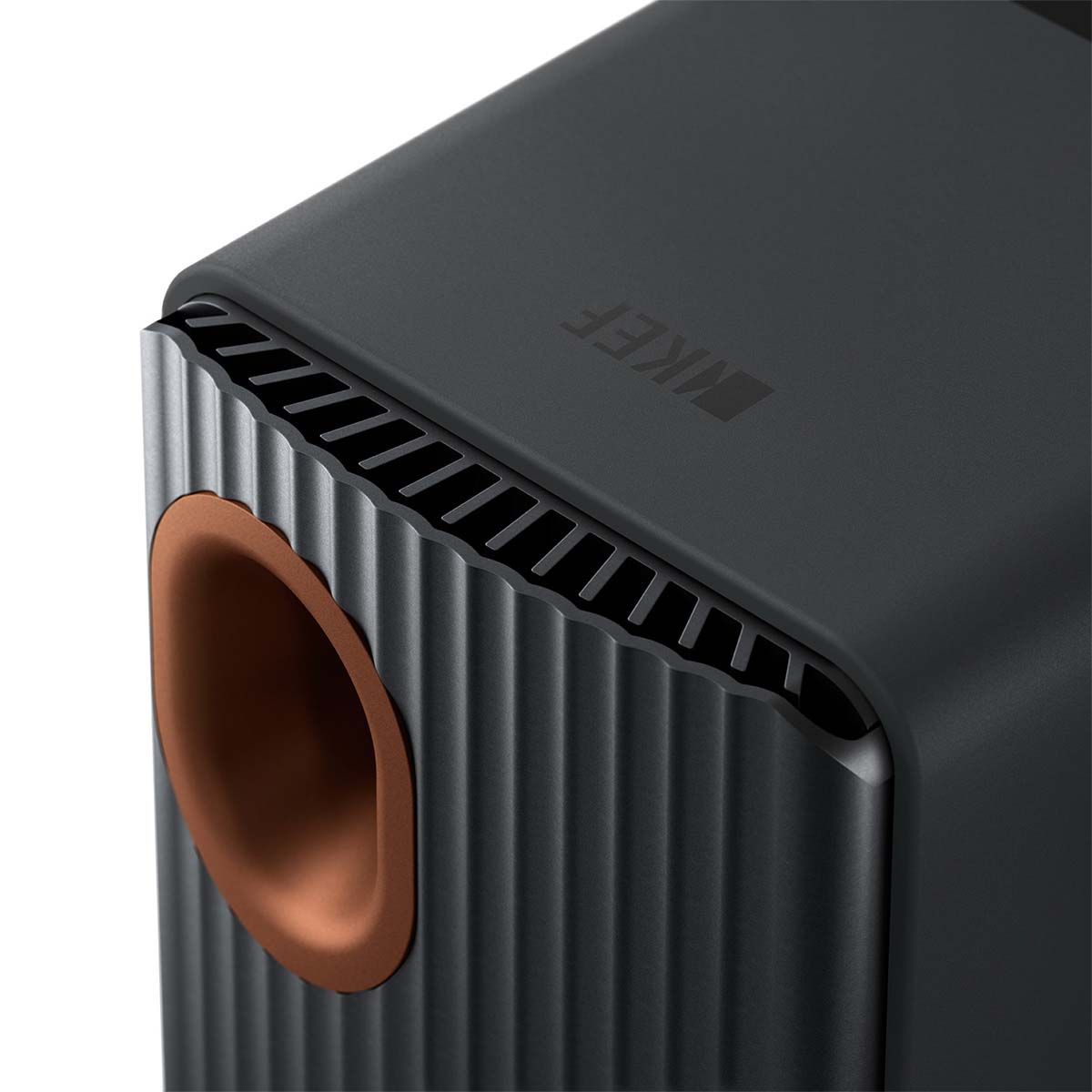 KEF LS50 Wireless II High Resolution Music System - Carbon Black - Pair - close-up of rear port