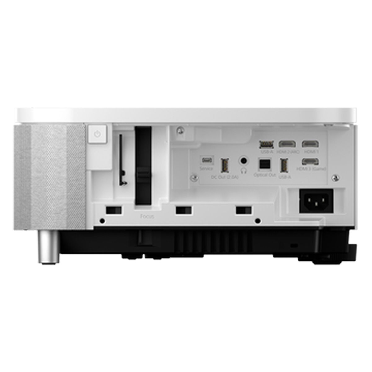 Epson LS800 UST Projector - White - side view of inputs