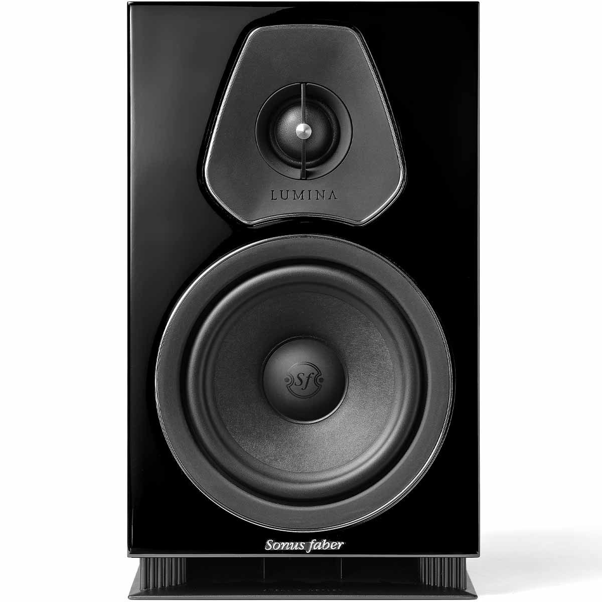 Sonus Faber Lumina II Bookshelf Speaker - Black - Each - front view without grille
