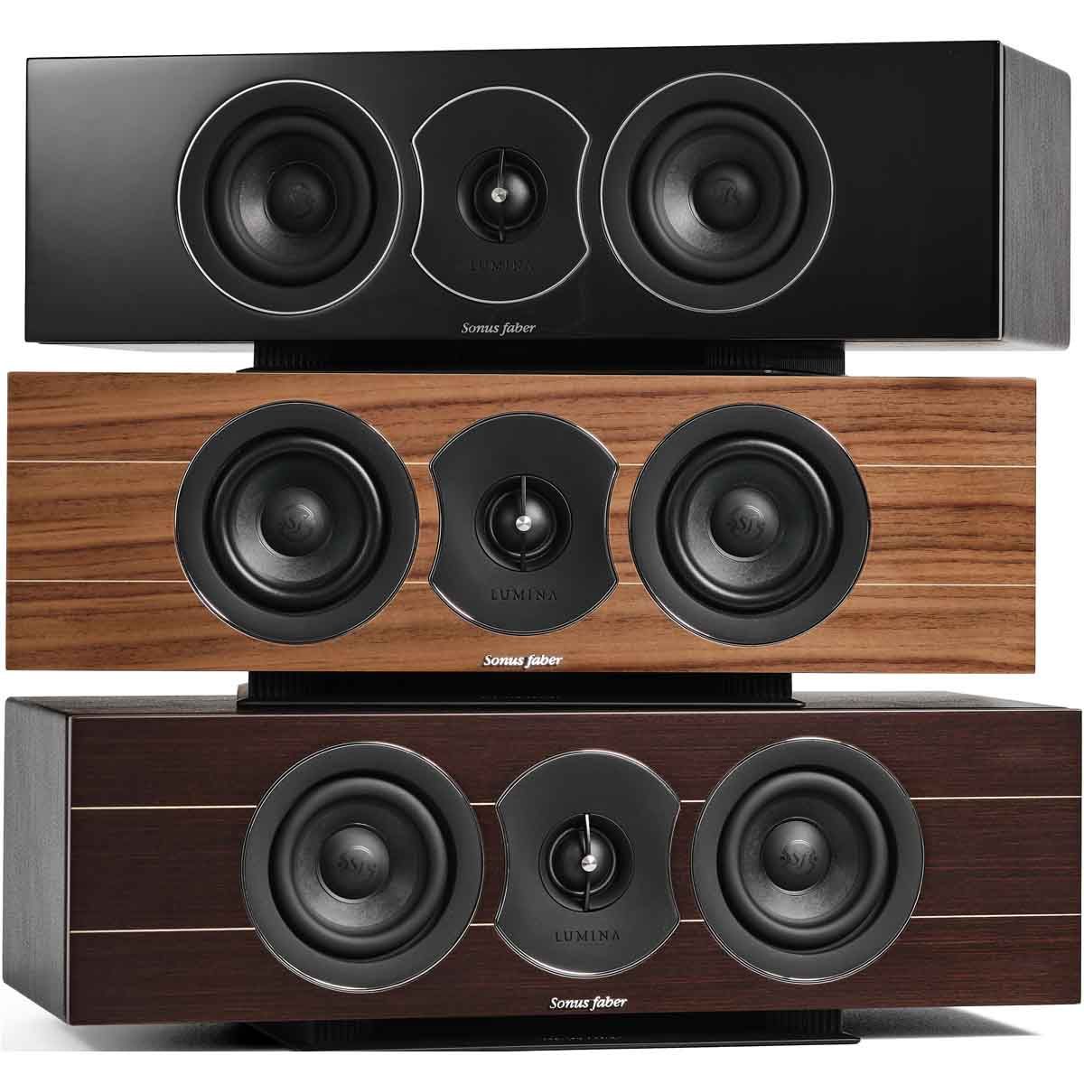 Sonus Faber Lumina Center Channel Speaker - front view of all available colors
