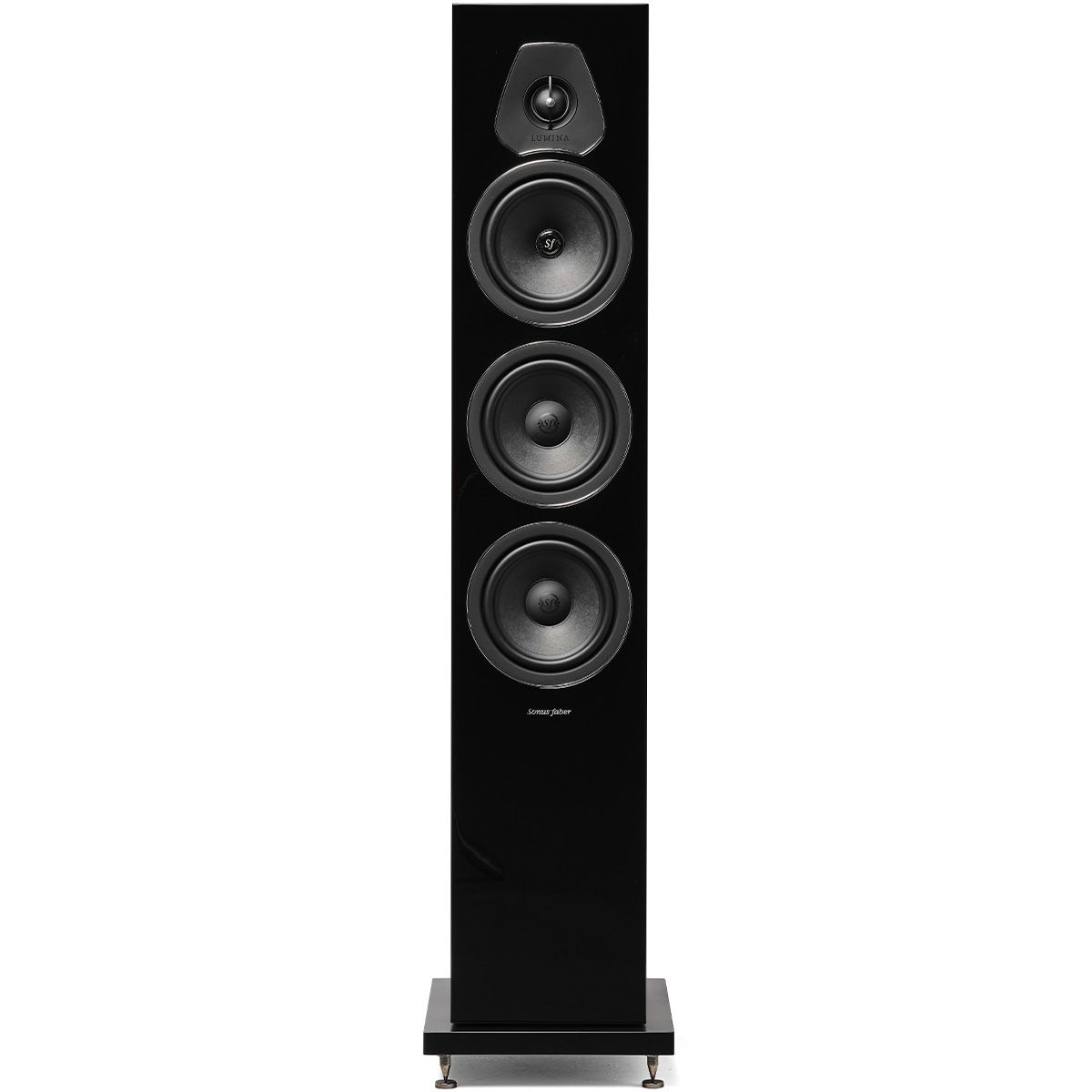Sonus Faber Lumina III Floorstanding Speaker - Black - Each - front view without grille