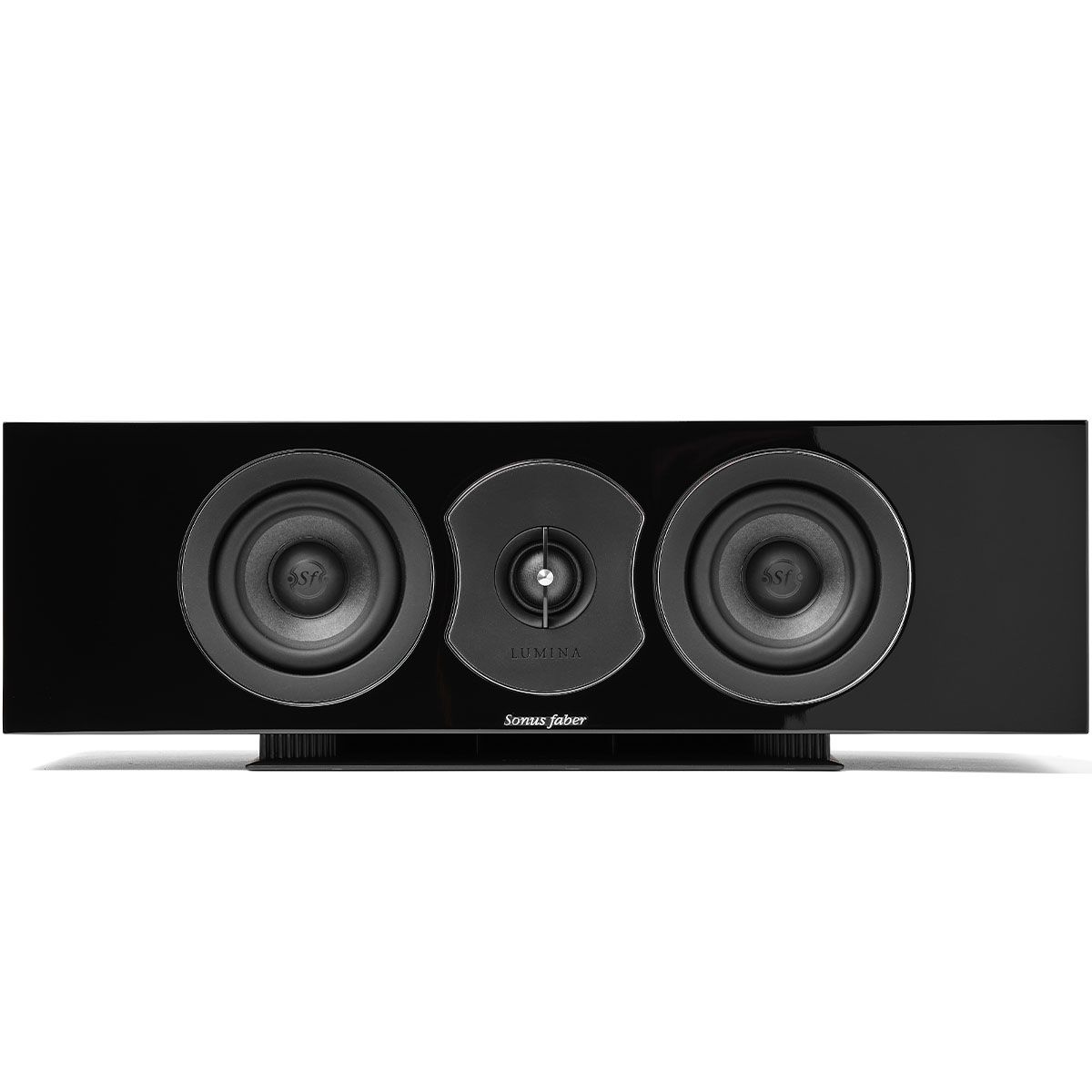 Sonus Faber Lumina Center Channel Speaker - Black - front view without grille