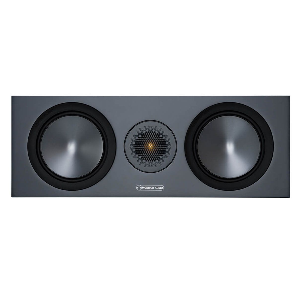 Monitor Audio C150 6G Center Channel Speaker, Black, front view without grille