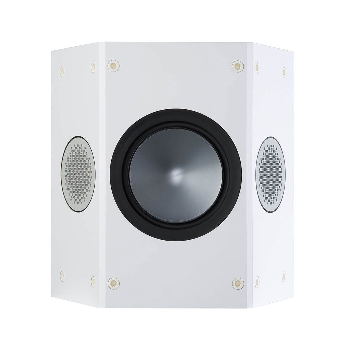 Monitor Audio Bronze FX 6G Rear Surround Speaker, White, front view without grille