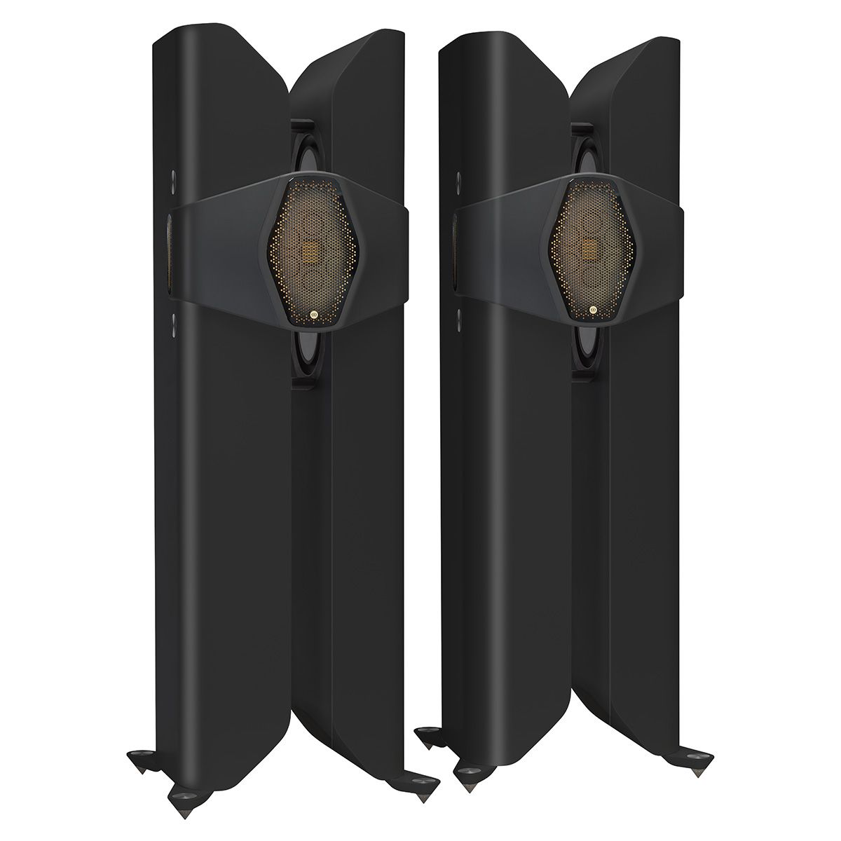 Monitor Audio Hyphn Reference Floorstanding Loudspeaker - Pair front view of black pair