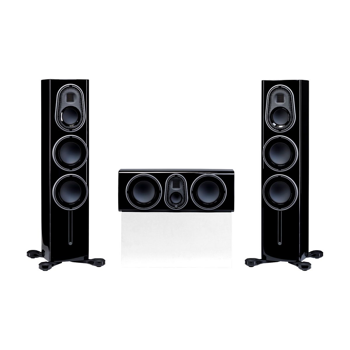 Monitor Audio Platinum 200 3G Floorstanding Loudspeaker - gloss black pair with matching center channel
