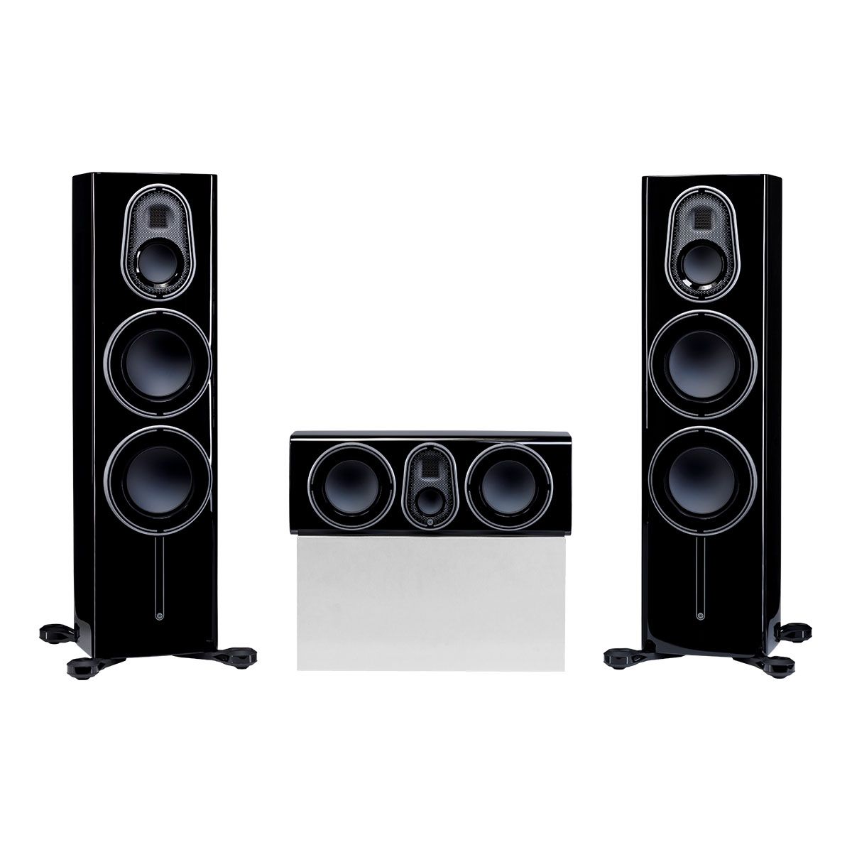 Monitor Audio Platinum 000 3G Floorstanding Loudspeaker - gloss black pair with matching center channel