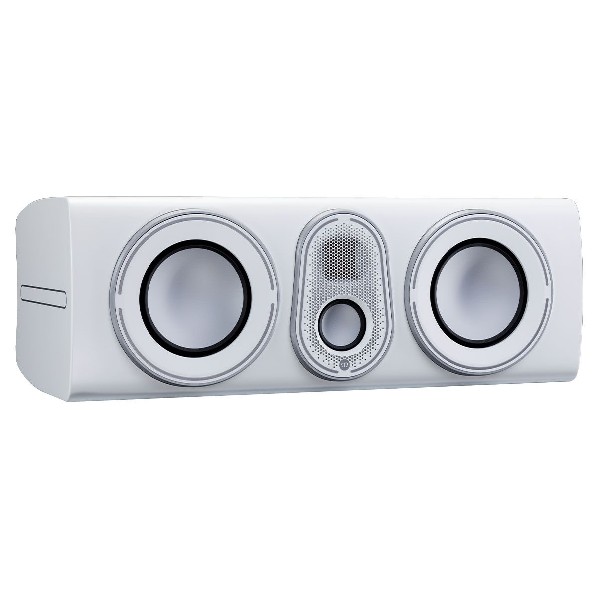 Monitor Audio Platinum C250 3G Center Channel Speaker - angled front view of satin white